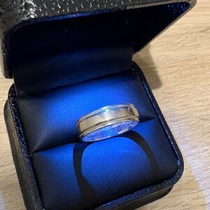 Men's Classic Silver Tungsten Ring